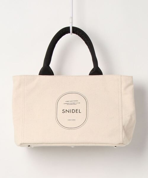 SNIDEL(スナイデル)の「キャンパスエコバッグ(トートバッグ・レディース・ダークグレー/アイボリー/ミント・FREE)」の5枚目の写真