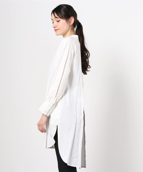 nougatine(ヌガティーヌ)の「【nougatine】綿100ウェービーピンタックバックシャンシャツワンピース(シャツワンピース・レディース・ラベンダー/ホワイト/グレイッシュベージュ・FREE)」の13枚目の写真