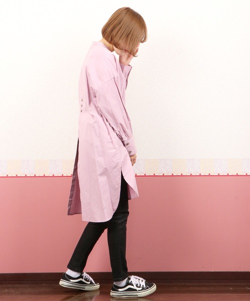 nougatine(ヌガティーヌ)の「【nougatine】綿100ウェービーピンタックバックシャンシャツワンピース(シャツワンピース・レディース・ラベンダー/ホワイト/グレイッシュベージュ・FREE)」の8枚目の写真