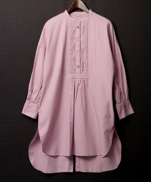 nougatine(ヌガティーヌ)の「【nougatine】綿100ウェービーピンタックバックシャンシャツワンピース(シャツワンピース・レディース・ラベンダー/ホワイト/グレイッシュベージュ・FREE)」の16枚目の写真