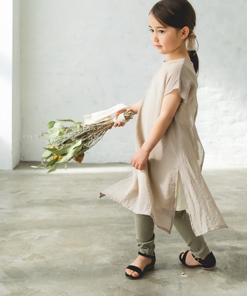 pairmanon（ペアマノン）の「シアードッキングレイヤード バックスリットワンピース（ワンピース・キッズ・ラベンダー/グレイッシュベージュ/モカ/ブルー系その他3・130/140/150/110/120/100/90）」の18枚目の写真