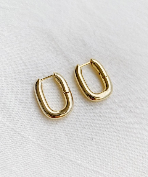 iso（イソ）の「スクエアフープピアス（ピアス（両耳用）・レディース・シルバー/ゴールド・FREE）」の9枚目の写真