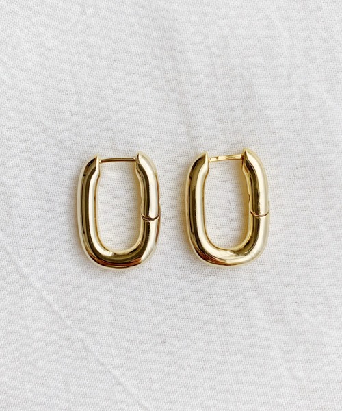 iso（イソ）の「スクエアフープピアス（ピアス（両耳用）・レディース・シルバー/ゴールド・FREE）」の16枚目の写真