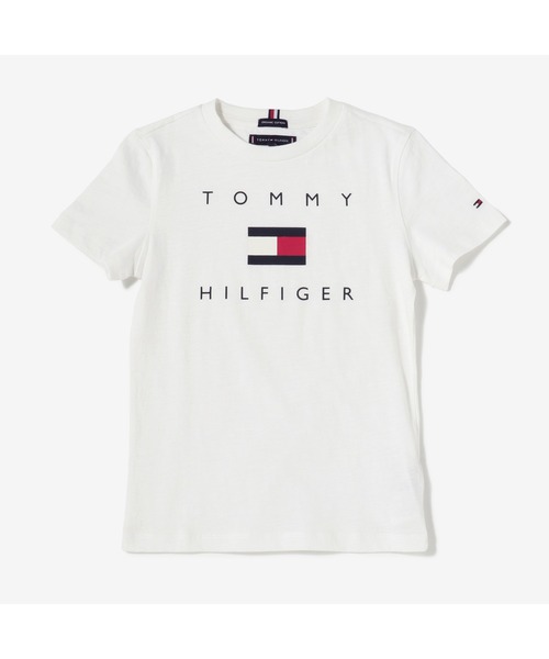 TOMMY HILFIGER（トミーヒルフィガー）の「フラッグロゴＴシャツ（Tシャツ/カットソー・キッズ・ネイビー/ブルー/グリーン/ホワイト・110cm/120cm/90cm/100cm/80ｃｍ）」の2枚目の写真