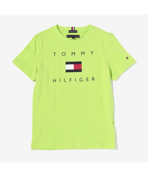 TOMMY HILFIGER（トミーヒルフィガー）の「フラッグロゴＴシャツ（Tシャツ/カットソー・キッズ・ネイビー/ブルー/グリーン/ホワイト・110cm/120cm/90cm/100cm/80ｃｍ）」の3枚目の写真