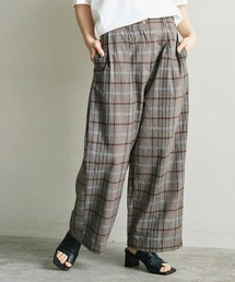 Ｃ/Ｓｉネップ先染チェックタックパンツ