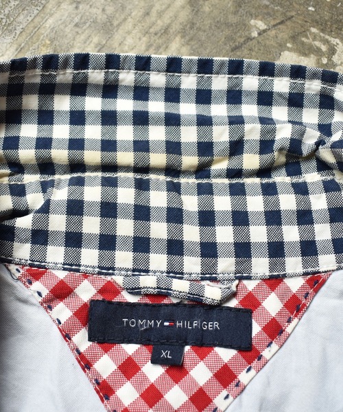 新品タグ付き　トミーヒルフィガー　スプリングコート　赤×白　ギンガムチェック　L TOMMY HILFIGER（トミーヒルフィガー）の「【ヴィンテージ古着