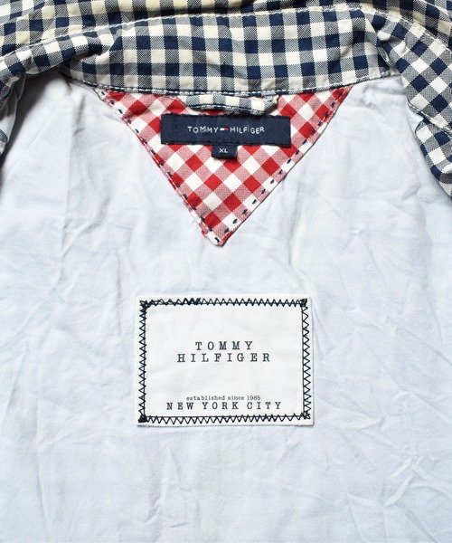 新品タグ付き　トミーヒルフィガー　スプリングコート　赤×白　ギンガムチェック　L TOMMY HILFIGER（トミーヒルフィガー）の「【ヴィンテージ古着