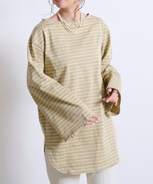 DouDou | ボーダーチュニックT(Tシャツ/カットソー)