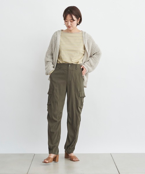 DouDou（ドゥドゥ）の「ボーダーチュニックT（Tシャツ/カットソー・レディース・オフホワイト/イエロー・FREE）」の21枚目の写真