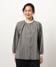 Samansa Mos2 | 衿レース前開きブラウス(シャツ/ブラウス)