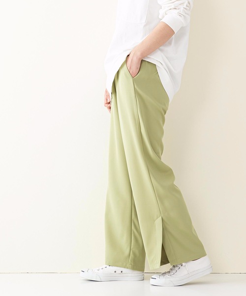 INNOCENT BLUE（イノセントブルー）の「【innocent blue/イノセントブルー】サイドスリットスラックスパンツ　ワイドパンツ 　サイドベントパンツ（その他パンツ・レディース・ブラック/ブラウン/ブルー/パープル/ライトグリーン/ライトグレー・MEDIUM）」の19枚目の写真