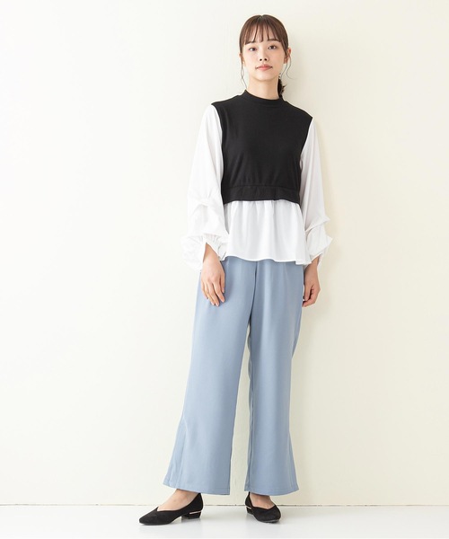 INNOCENT BLUE（イノセントブルー）の「【innocent blue/イノセントブルー】サイドスリットスラックスパンツ　ワイドパンツ 　サイドベントパンツ（その他パンツ・レディース・ブラック/ブラウン/ブルー/パープル/ライトグリーン/ライトグレー・MEDIUM）」の22枚目の写真