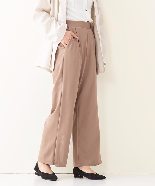 INNOCENT BLUE（イノセントブルー）の「【innocent blue/イノセントブルー】サイドスリットスラックスパンツ　ワイドパンツ 　サイドベントパンツ（その他パンツ・レディース・ブラック/ブラウン/ブルー/パープル/ライトグリーン/ライトグレー・MEDIUM）」の8枚目の写真