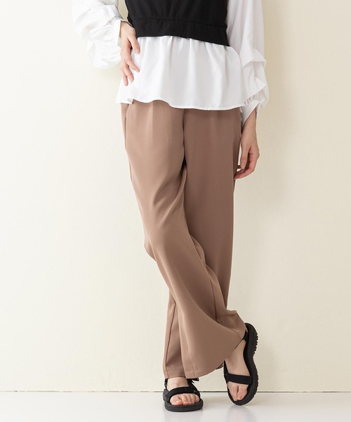 INNOCENT BLUE（イノセントブルー）の「【innocent blue/イノセントブルー】サイドスリットスラックスパンツ　ワイドパンツ 　サイドベントパンツ（その他パンツ・レディース・ブラック/ブラウン/ブルー/パープル/ライトグリーン/ライトグレー・MEDIUM）」の9枚目の写真