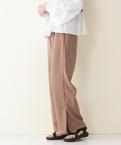 INNOCENT BLUE（イノセントブルー）の「【innocent blue/イノセントブルー】サイドスリットスラックスパンツ　ワイドパンツ 　サイドベントパンツ（その他パンツ・レディース・ブラック/ブラウン/ブルー/パープル/ライトグリーン/ライトグレー・MEDIUM）」の10枚目の写真