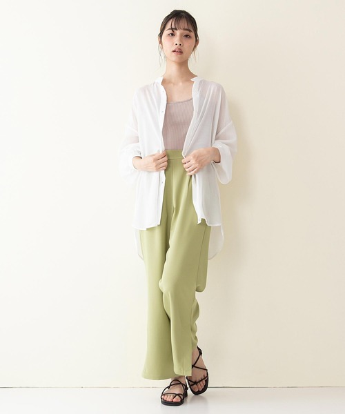 INNOCENT BLUE（イノセントブルー）の「【innocent blue/イノセントブルー】サイドスリットスラックスパンツ　ワイドパンツ 　サイドベントパンツ（その他パンツ・レディース・ブラック/ブラウン/ブルー/パープル/ライトグリーン/ライトグレー・MEDIUM）」の15枚目の写真