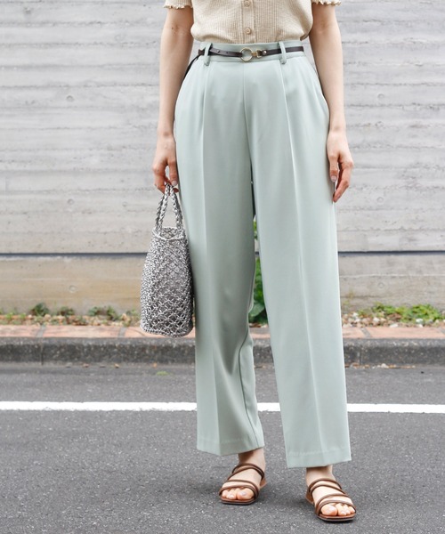 Crisp（クリスプ）の「センタープレスタックパンツ（その他パンツ・レディース・グレー/ミント・FREE）」の2枚目の写真