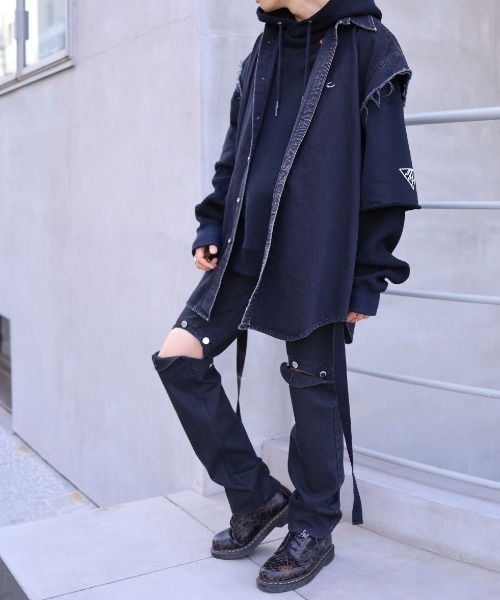 JOHN LAWRENCE SULLIVAN/ジョンローレンスサリバン/KNEE BUTTON JEANS