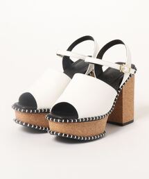 ElvisLuce(エルビスルーチェ) ステッチソールストラップ厚底 サンダル