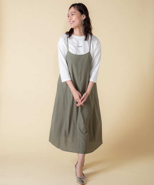 Petit Honfleur(プチオンフルール)の「キャミソールワンピース(ワンピース・レディース・ブラック/カーキ・9号/11号)」の12枚目の写真