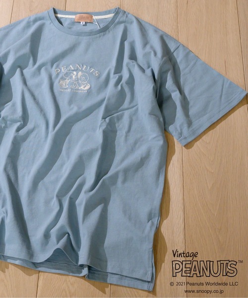12 Peanuts ピーナッツ Snoopy スヌーピー オーバーサイズ刺繍tシャツ Www Cochesafondo Net