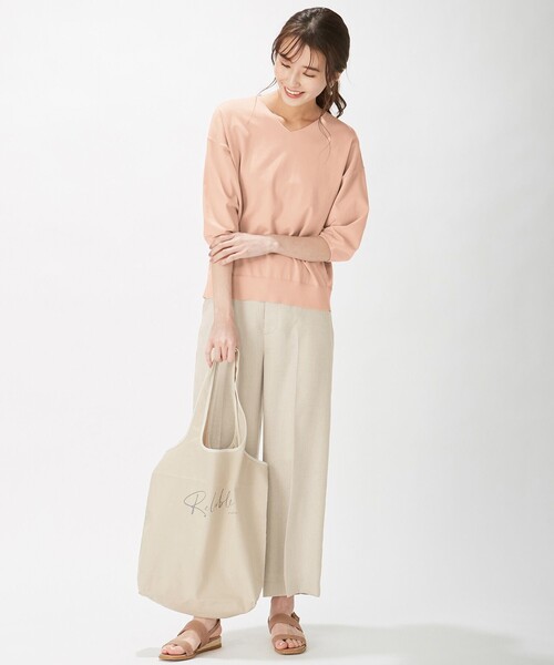 J.PRESS Ladies（J.プレス レディス）の「【洗える】PRINCESS Vネック ニット（ニット/セーター・レディース・ベージュ系/ピンク系/サックスブルー系/ネイビー系・SMALL）」の6枚目の写真