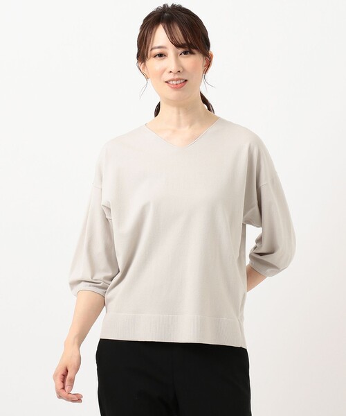 J.PRESS Ladies（J.プレス レディス）の「【洗える】PRINCESS Vネック ニット（ニット/セーター・レディース・ベージュ系/ピンク系/サックスブルー系/ネイビー系・SMALL）」の9枚目の写真