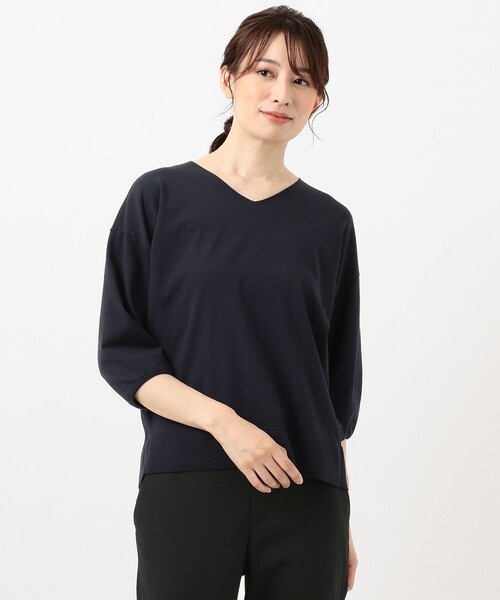 J.PRESS Ladies（J.プレス レディス）の「【洗える】PRINCESS Vネック ニット（ニット/セーター・レディース・ベージュ系/ピンク系/サックスブルー系/ネイビー系・SMALL）」の11枚目の写真