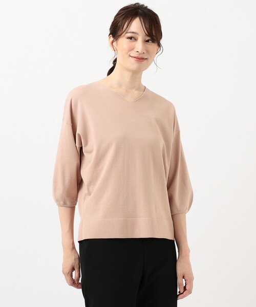 J.PRESS Ladies（J.プレス レディス）の「【洗える】PRINCESS Vネック ニット（ニット/セーター・レディース・ベージュ系/ピンク系/サックスブルー系/ネイビー系・SMALL）」の12枚目の写真