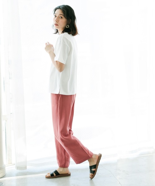 ピンタックスラブストレートパンツ crewre online shop / ピンタックスラブストレートパンツ