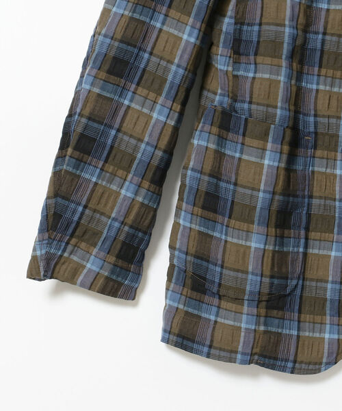 Bagutta（バグッタ）の「BAGUTTA / RICK コットンリネン マドラスチェック ジャケット（その他アウター・メンズ・ダークブラウン・48）」の4枚目の写真