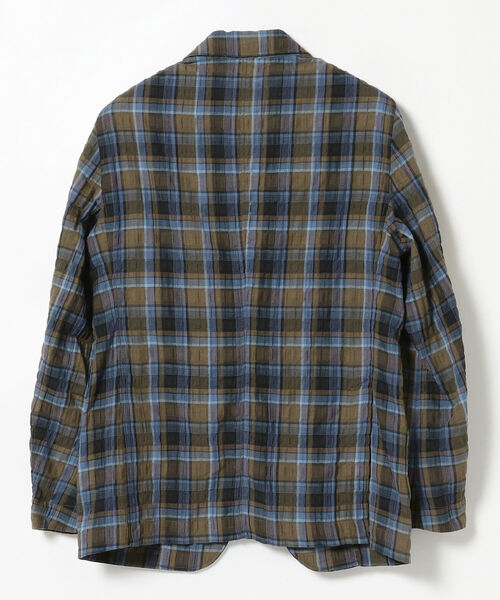 Bagutta（バグッタ）の「BAGUTTA / RICK コットンリネン マドラスチェック ジャケット（その他アウター・メンズ・ダークブラウン・48）」の6枚目の写真