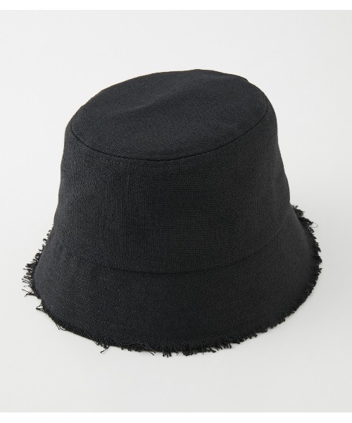 AZUL by moussy(アズールバイマウジー)の「FRINGE BUCKET HAT/フリンジバケットハット(キャップ・レディース・ベージュ/ブラック/アイボリー・FREE)」の3枚目の写真