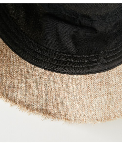 AZUL by moussy(アズールバイマウジー)の「FRINGE BUCKET HAT/フリンジバケットハット(キャップ・レディース・ベージュ/ブラック/アイボリー・FREE)」の9枚目の写真
