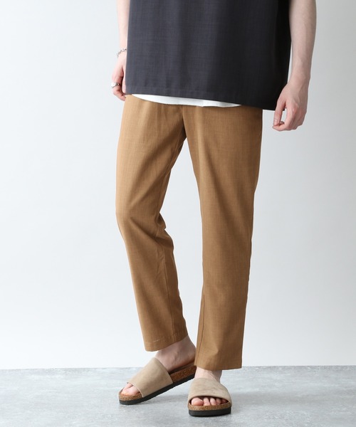 RAGEBLUE（レイジブルー）の「＜セットアップ着用可能＞シャリテック/リネンタッチイージースラックス/936417（スラックス・メンズ・ブラック/ダークグリーン/グレー系その他/キャメル・SMALL/MEDIUM/LARGE）」の4枚目の写真