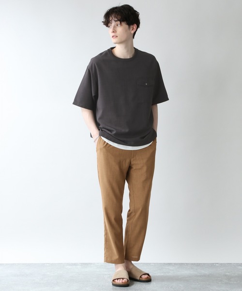 RAGEBLUE（レイジブルー）の「＜セットアップ着用可能＞シャリテック/リネンタッチイージースラックス/936417（スラックス・メンズ・ブラック/ダークグリーン/グレー系その他/キャメル・SMALL/MEDIUM/LARGE）」の13枚目の写真