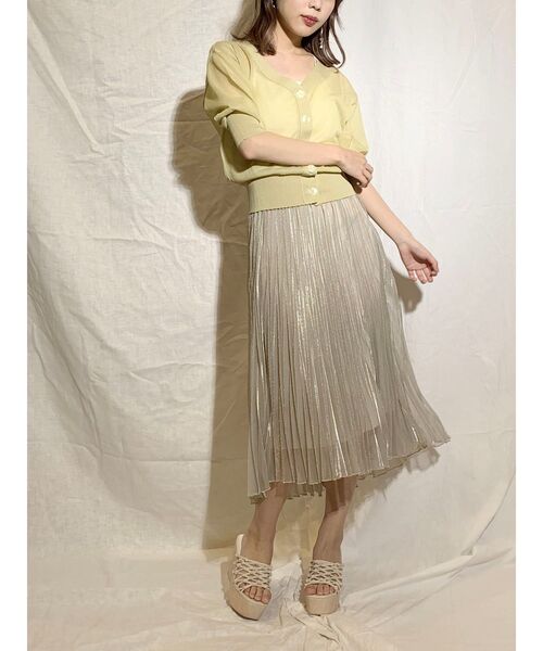 MERCURYDUO(マーキュリーデュオ)の「コンパクトシアーカーディガン(カーディガン/ボレロ・レディース・ベージュ/ブラウン/オフホワイト/ライム・FREE)」の15枚目の写真