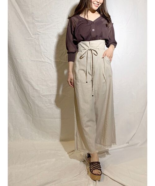 MERCURYDUO(マーキュリーデュオ)の「コンパクトシアーカーディガン(カーディガン/ボレロ・レディース・ベージュ/ブラウン/オフホワイト/ライム・FREE)」の6枚目の写真