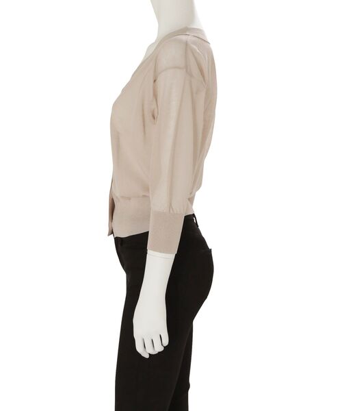 MERCURYDUO(マーキュリーデュオ)の「コンパクトシアーカーディガン(カーディガン/ボレロ・レディース・ベージュ/ブラウン/オフホワイト/ライム・FREE)」の12枚目の写真