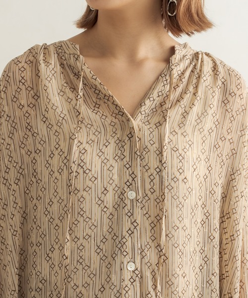 CAPRICIEUX LE'MAGE（カプリシューレマージュ）の「2WAYシアーキカワンピース（ワンピース・レディース・ブラック/ベージュ・FREE）」の11枚目の写真