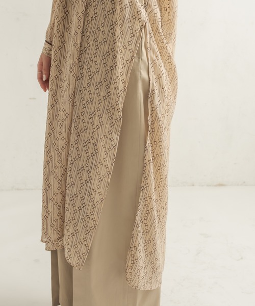 CAPRICIEUX LE'MAGE（カプリシューレマージュ）の「2WAYシアーキカワンピース（ワンピース・レディース・ブラック/ベージュ・FREE）」の17枚目の写真