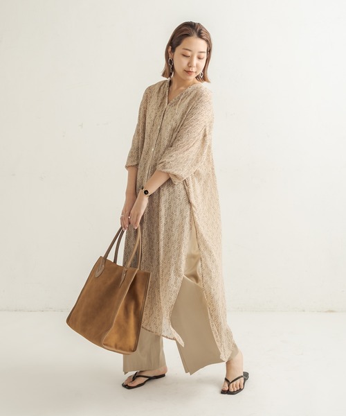 CAPRICIEUX LE'MAGE（カプリシューレマージュ）の「2WAYシアーキカワンピース（ワンピース・レディース・ブラック/ベージュ・FREE）」の22枚目の写真