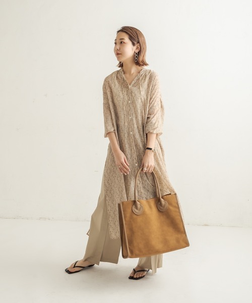 CAPRICIEUX LE'MAGE（カプリシューレマージュ）の「2WAYシアーキカワンピース（ワンピース・レディース・ブラック/ベージュ・FREE）」の10枚目の写真