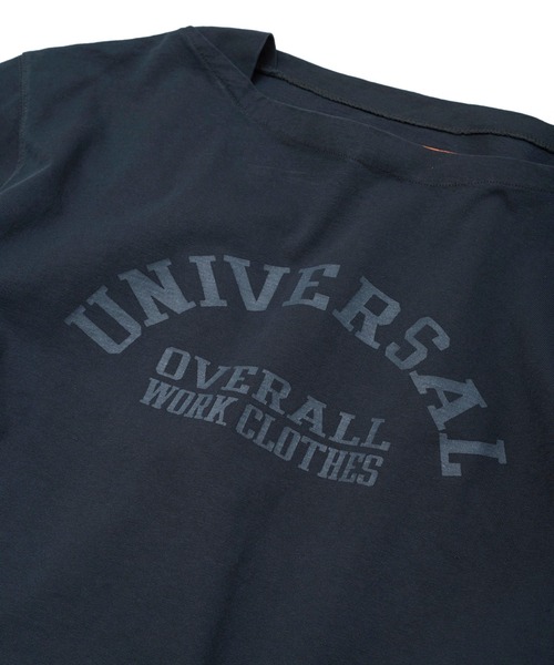 UNIVERSAL OVERALL(ユニバーサルオーバーオール)の「UNIVERSAL OVERALL BOAT NECK LOGO TEE (ユニバーサルオーバーオール ボートネックロゴTシャツ)(3colors)(U2112218)(Tシャツ/カットソー・レディース・ベージュ/ピンク/チャコール・FREE)」の11枚目の写真