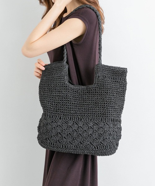 RODE SKO（ロデスコ）の「MANOLA ペーパートートバッグ（トートバッグ・レディース・ブラック/ベージュ系その他・ONE）」の4枚目の写真