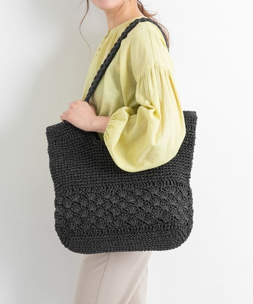 RODE SKO（ロデスコ）の「MANOLA ペーパートートバッグ（トートバッグ・レディース・ブラック/ベージュ系その他・ONE）」の7枚目の写真