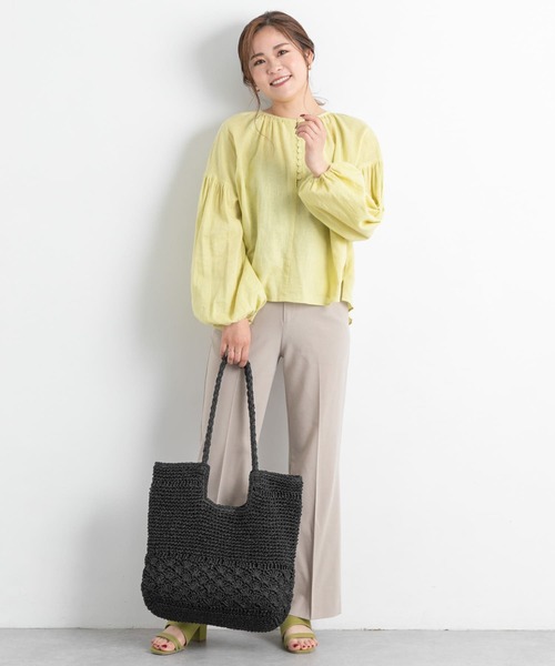 RODE SKO（ロデスコ）の「MANOLA ペーパートートバッグ（トートバッグ・レディース・ブラック/ベージュ系その他・ONE）」の8枚目の写真