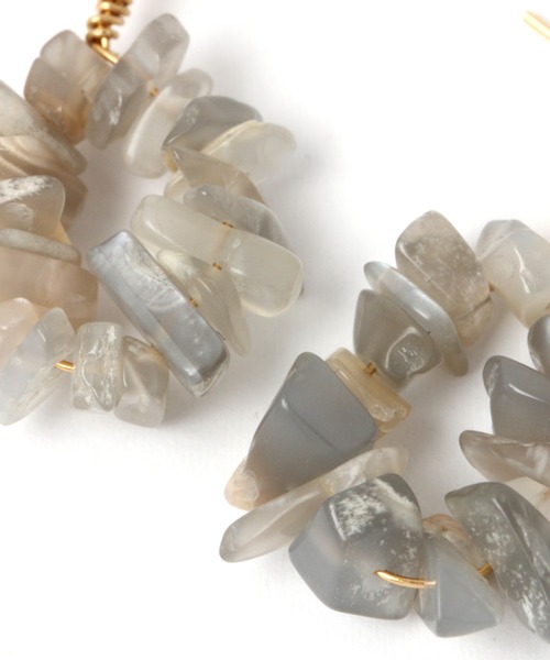 studio CLIP(スタディオクリップ)の「Aストーンサークルピアス(ピアス(両耳用)・レディース・グレー/ピンク/イエロー・FREE)」の5枚目の写真