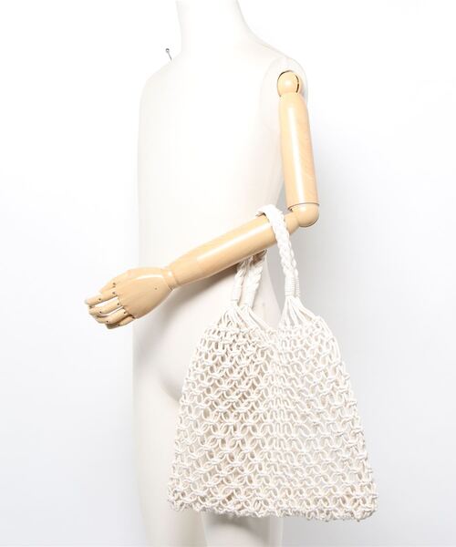 aimoha（アイモハ）の「手編みかごバッグ（かごバッグ・レディース・カーキ/ピンク/キャメル/グレー/ホワイト/ブラック・FREE）」の8枚目の写真